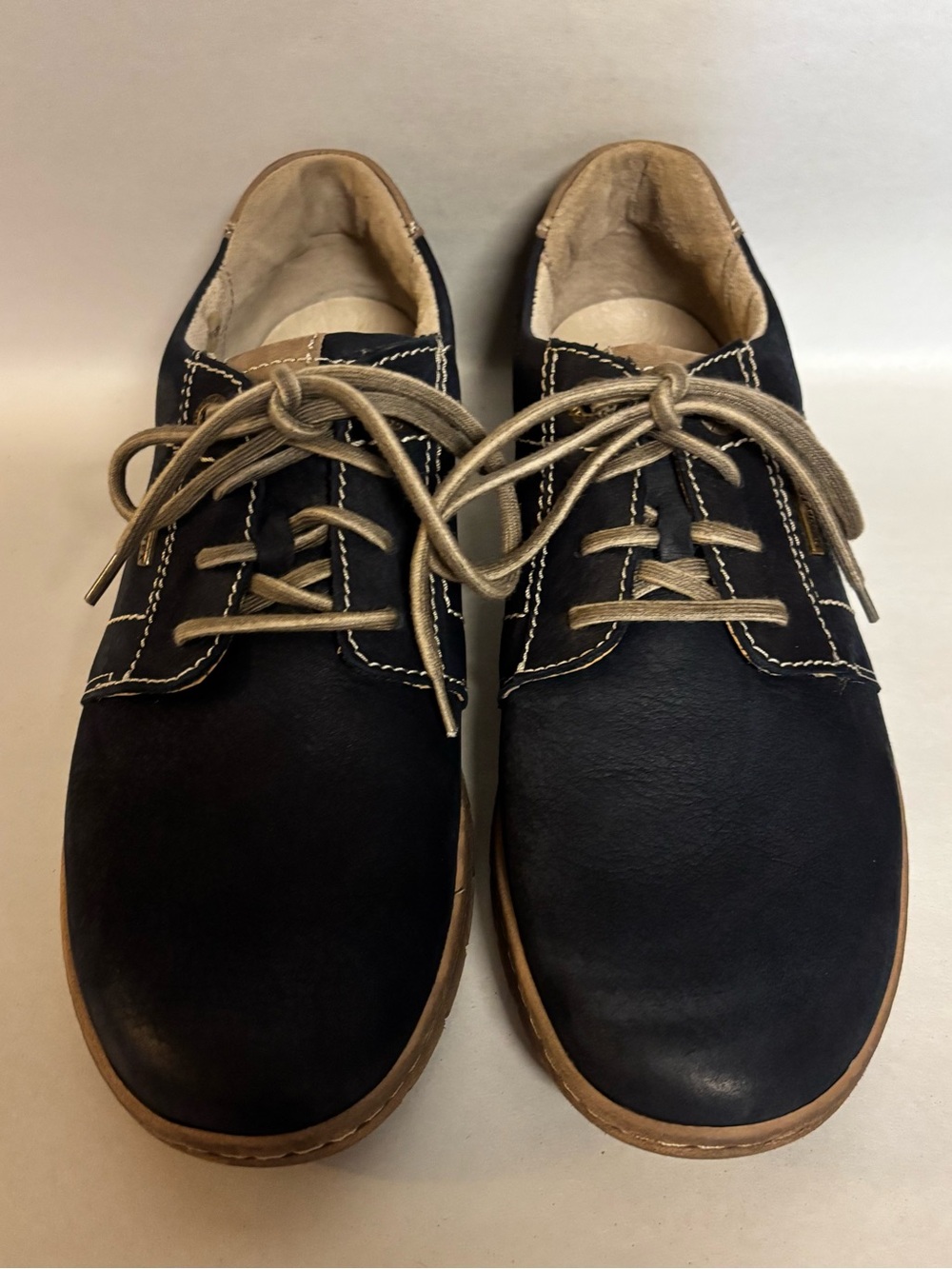 Joseph Seibel Steffi Blue Leather Waterproof Sneaker Size 39 8-8.5 Like New